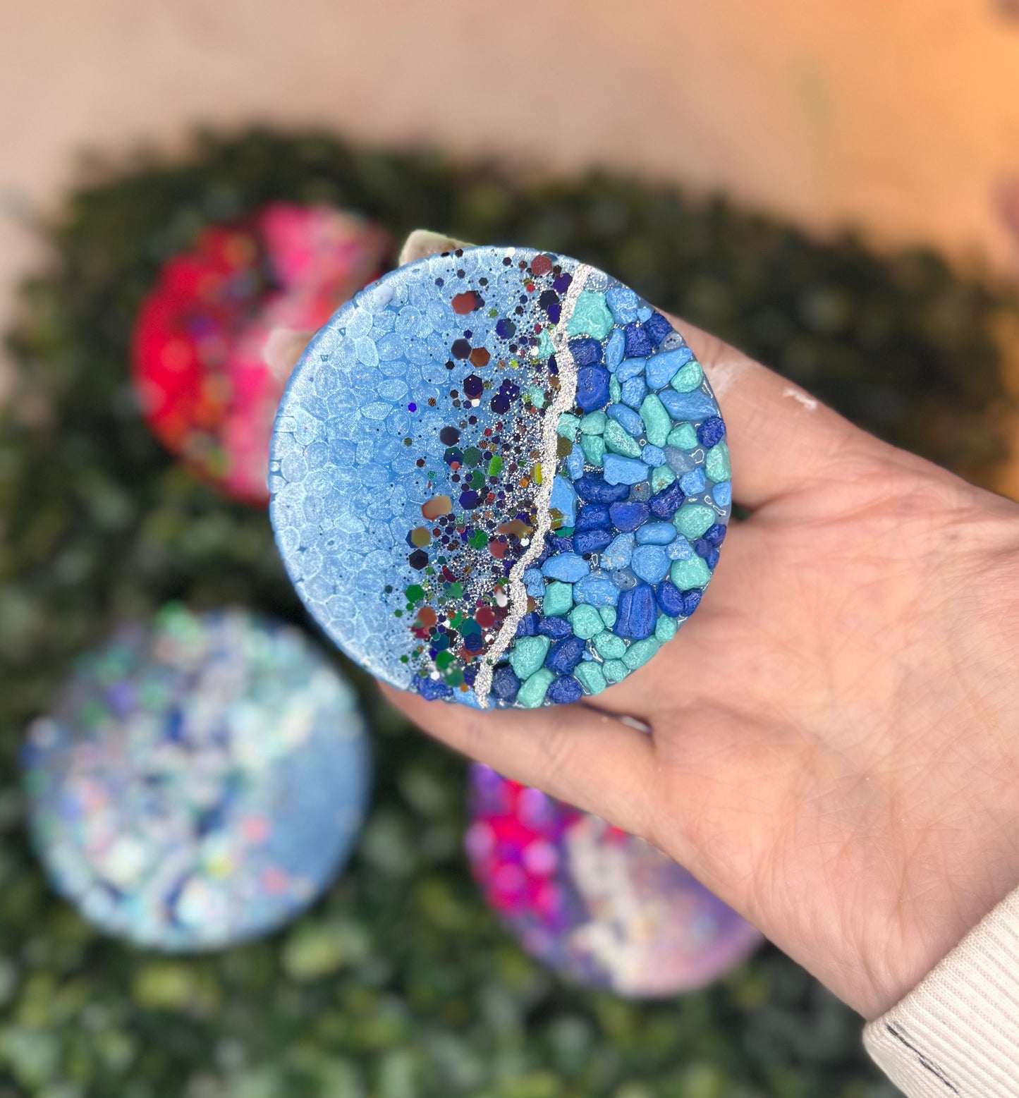 Geode Round Hanging Freshie