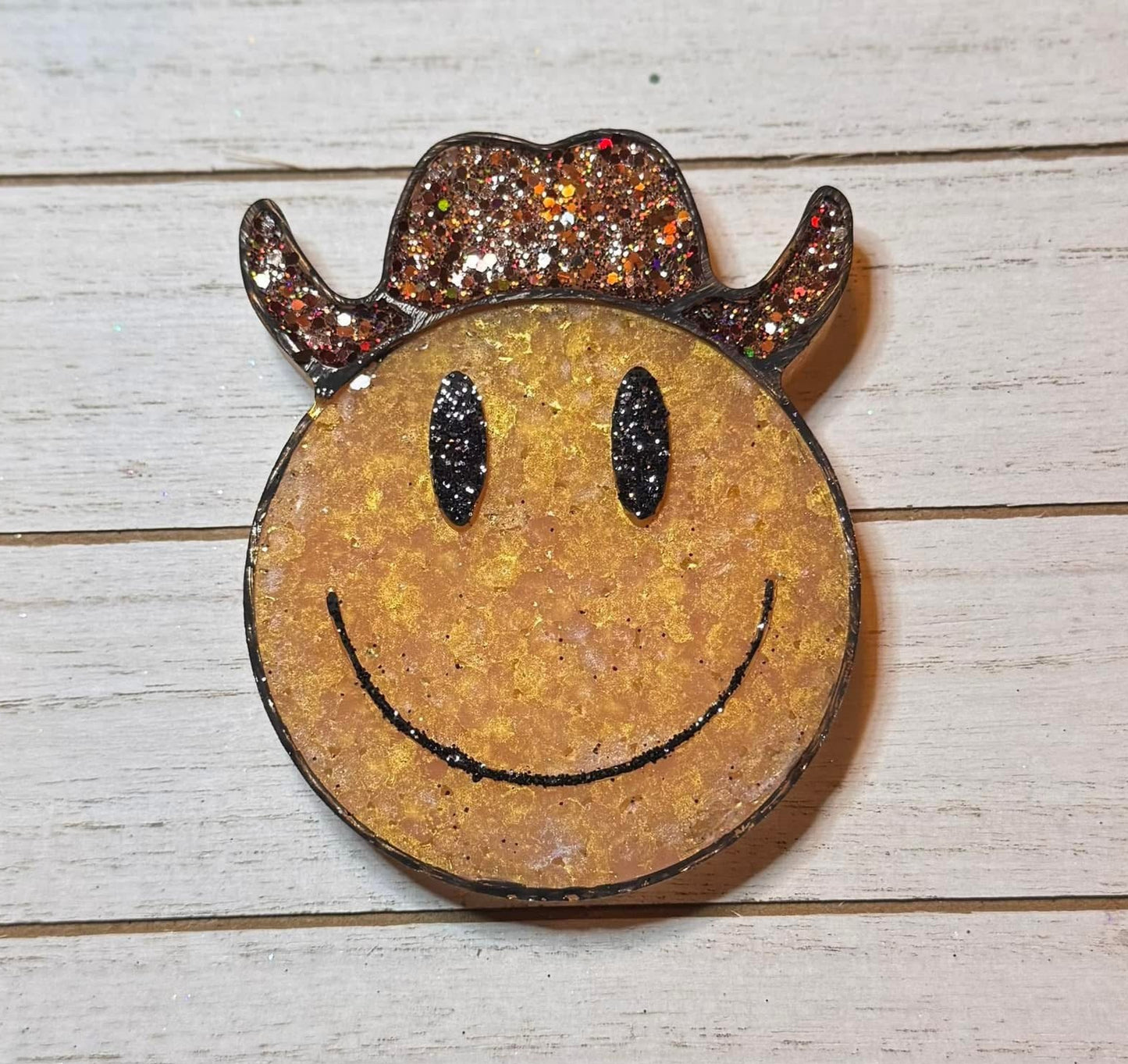 Cowboy Hat Smiley Hanging Freshie