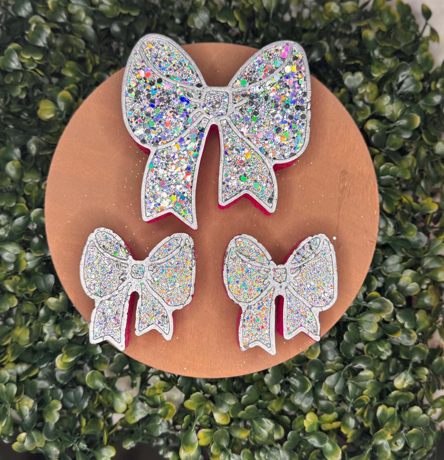 Holographic Bow Hanging Freshie & Vent Clips