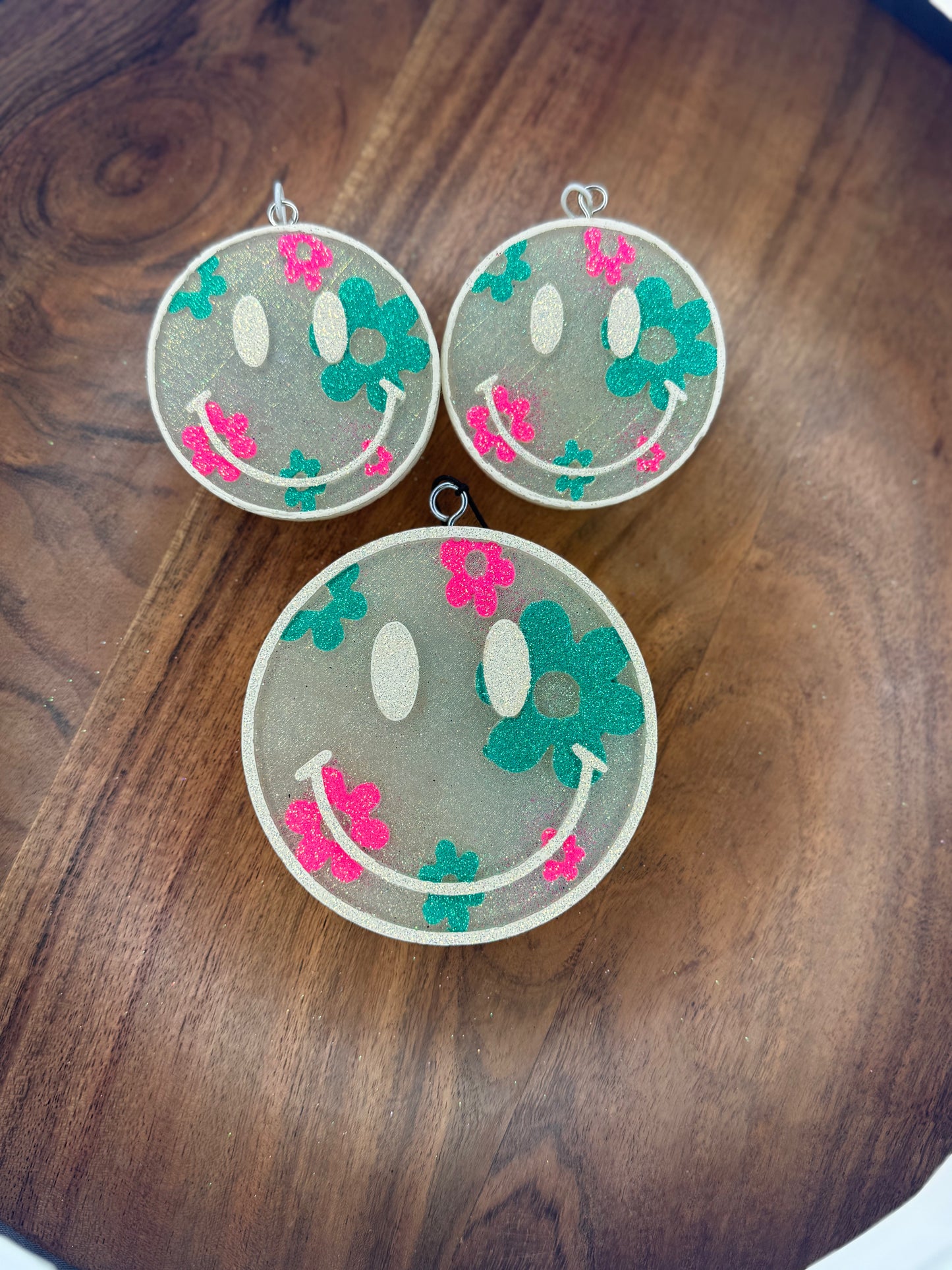 Flower Smiley Hanging Freshie & Vent Clips