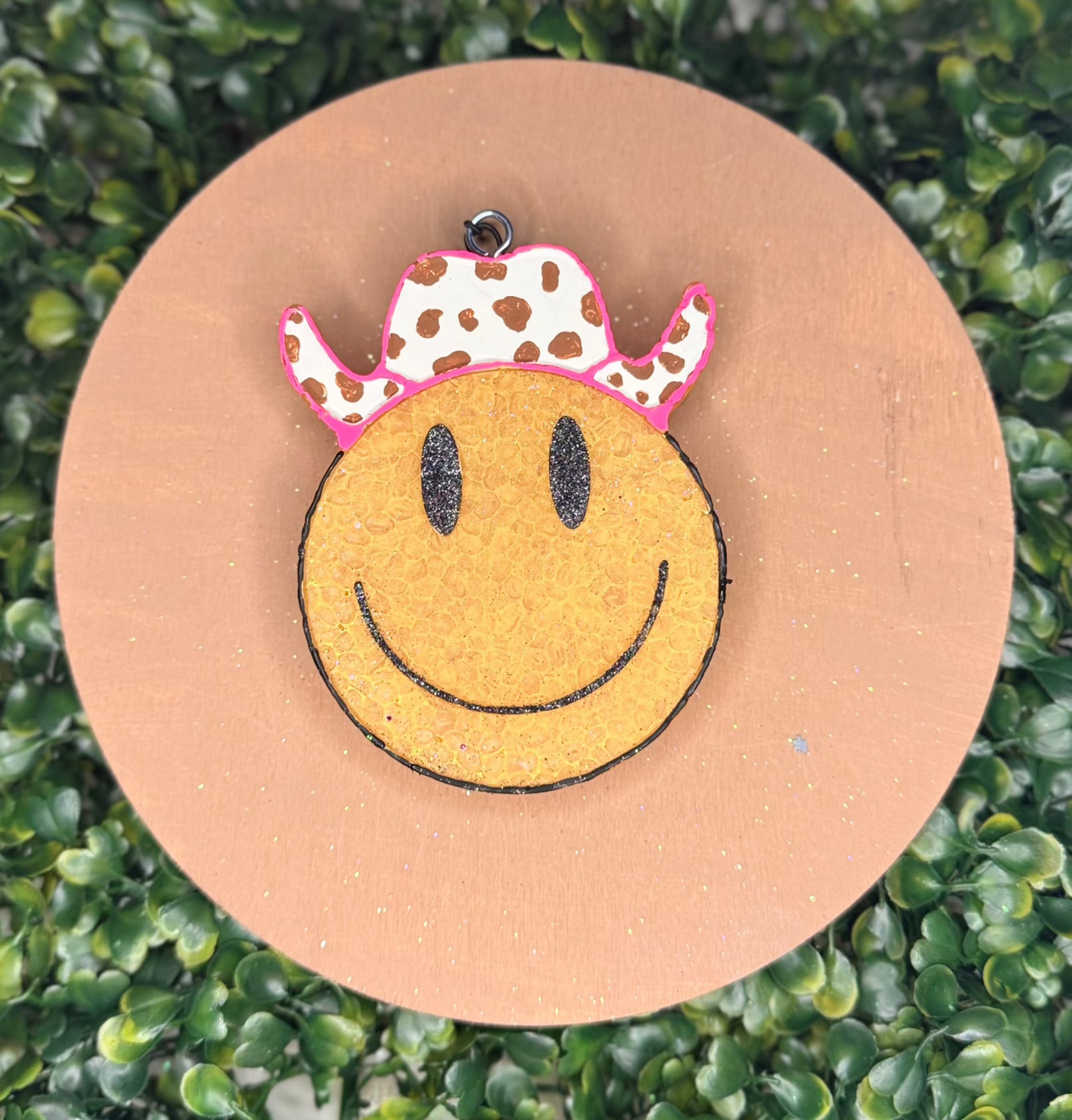 Cowboy Hat Smiley Hanging Freshie