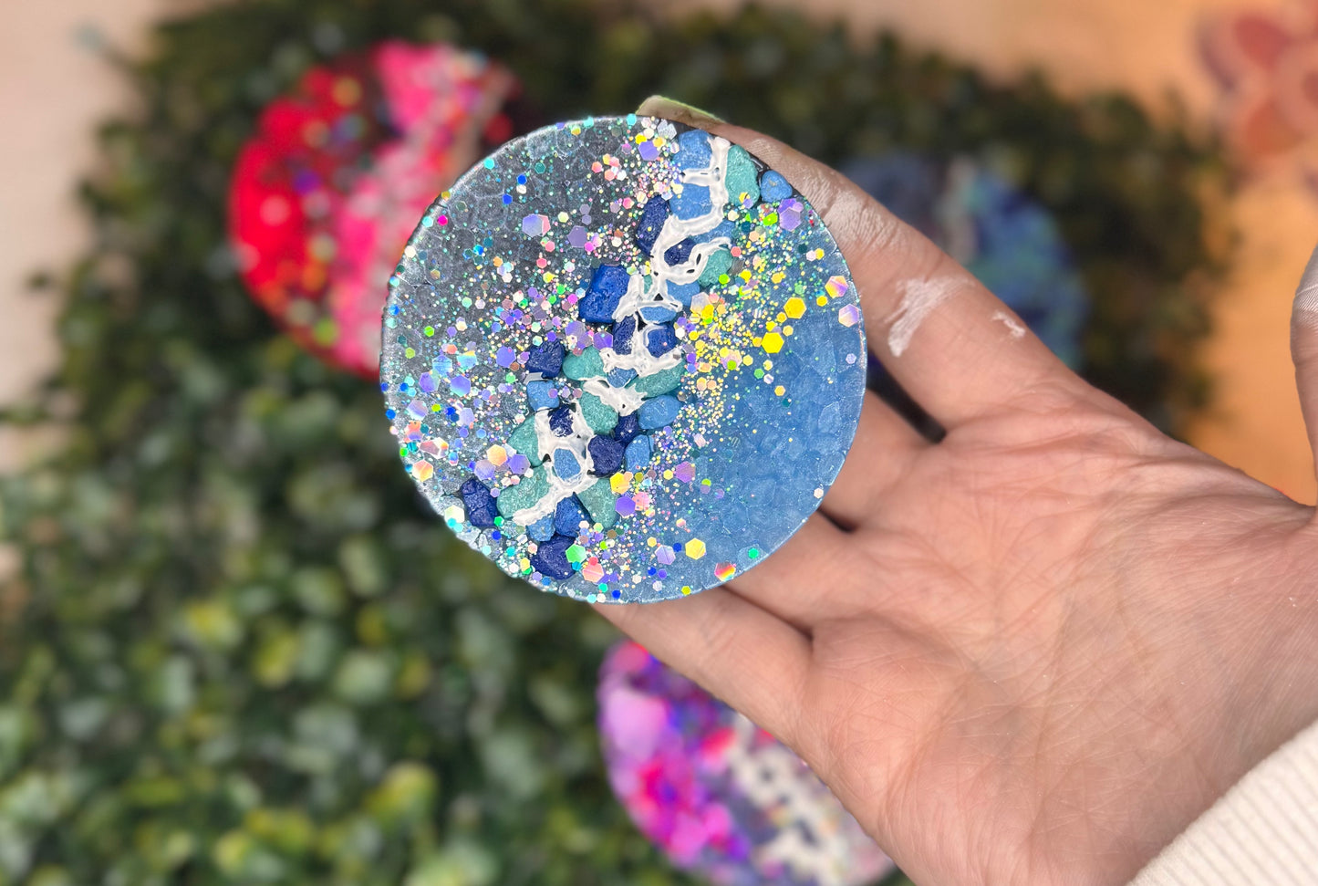 Geode Round Hanging Freshie