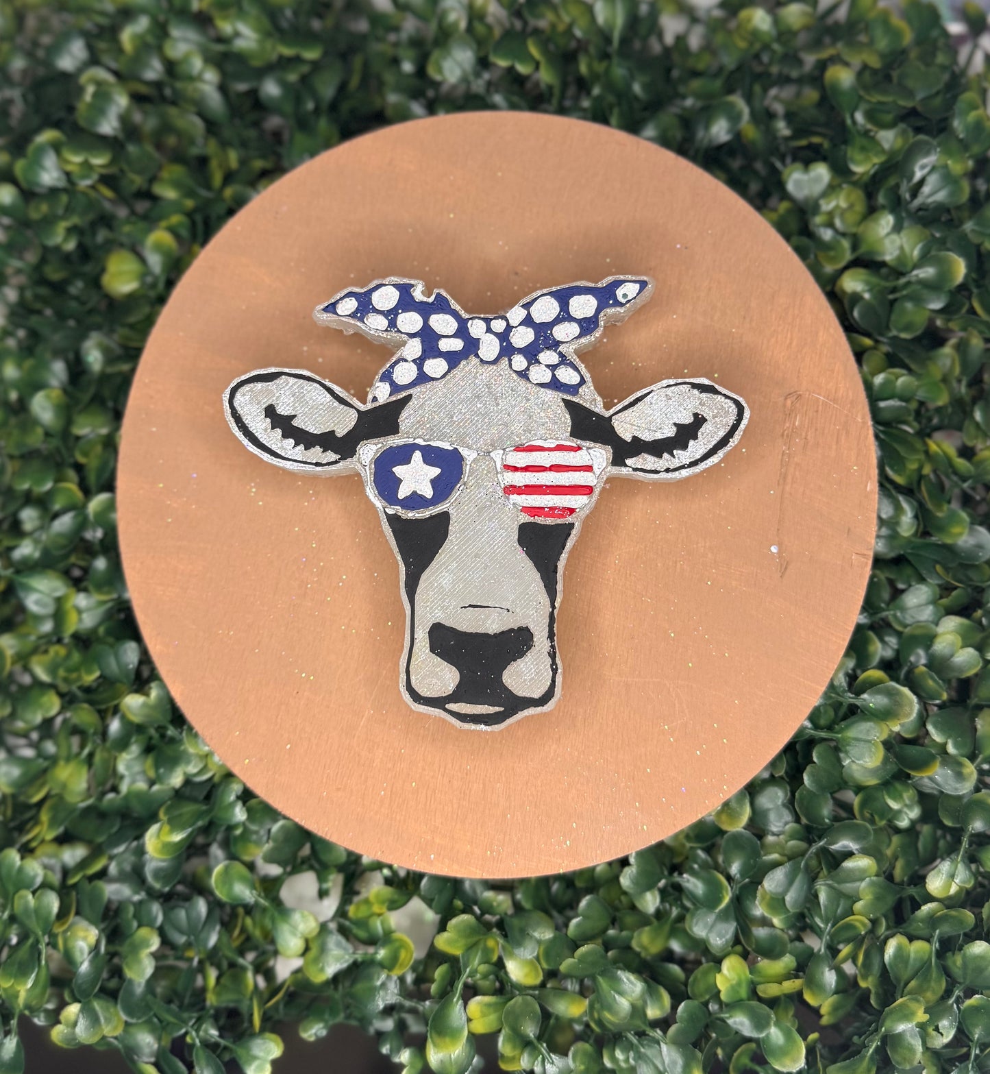 Americana Cow Hanging Freshie