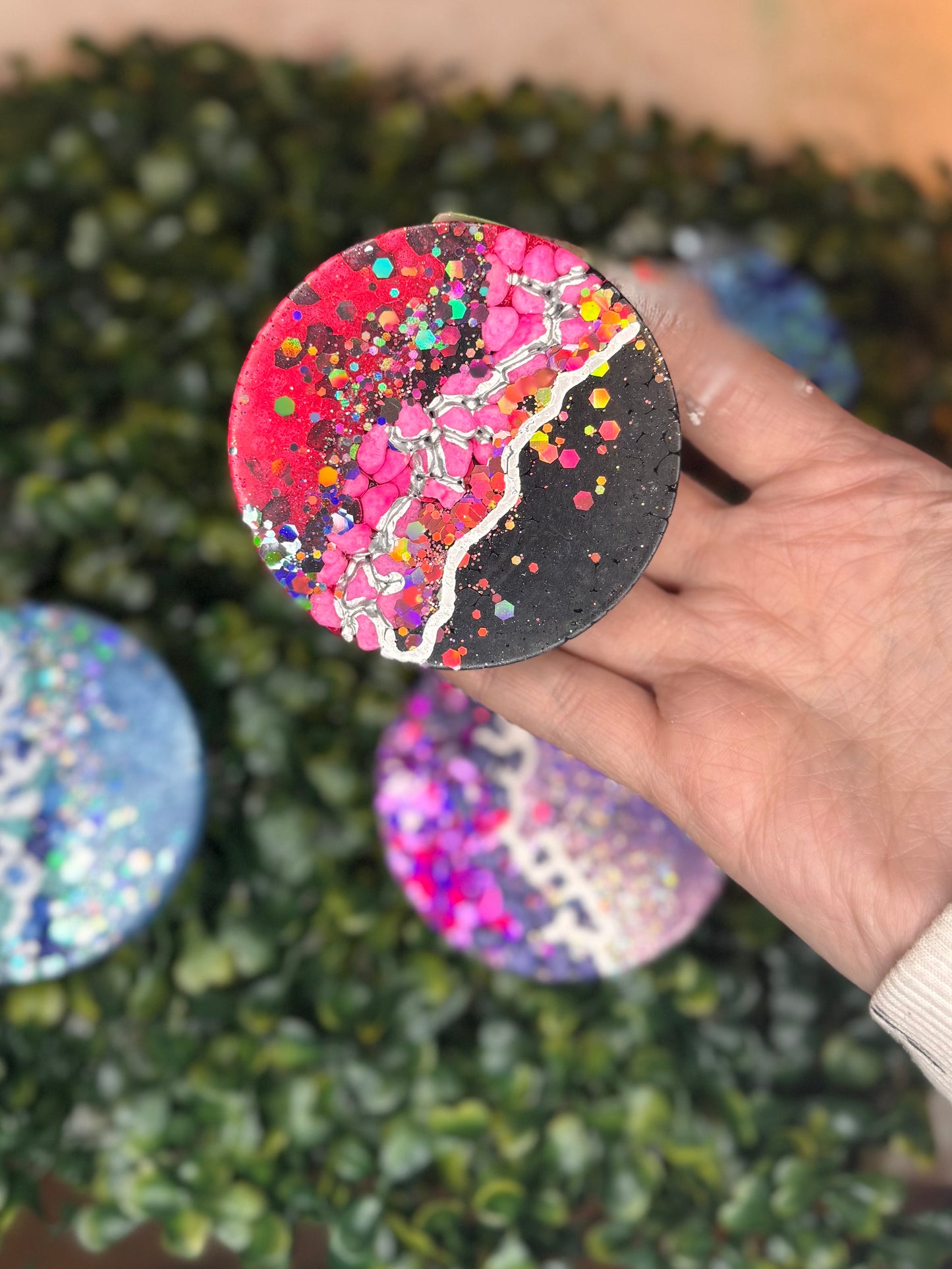 Geode Round Hanging Freshie