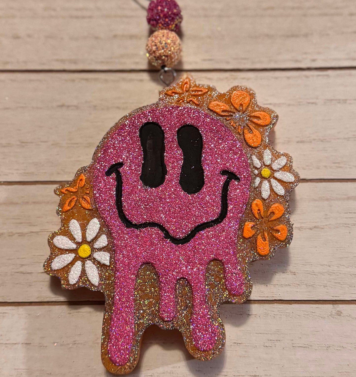 Flower Drippy Smiley Hanging Freshie