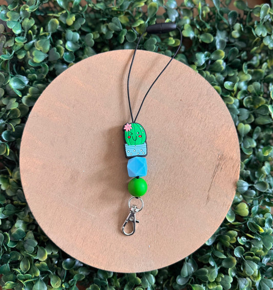 Teal cactus freshie hanger