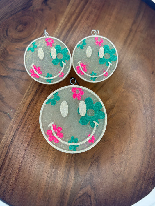 Flower Smiley Hanging Freshie & Vent Clips
