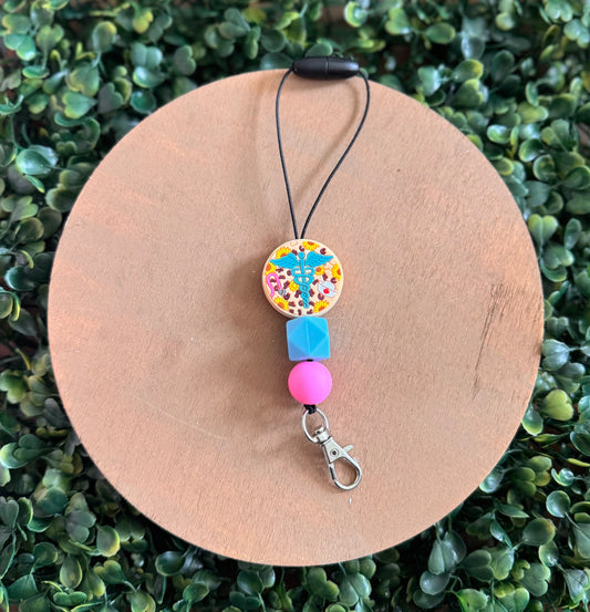 Nursing caduceus symbol freshie hanger