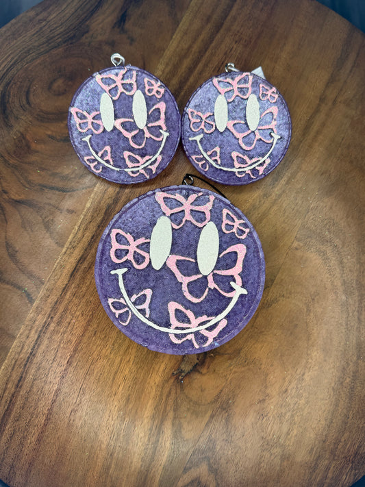 Butterfly Smiley Hanging Freshie & Vent Clips