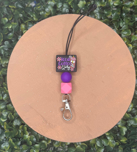 Iced coffee girly freshie hanger