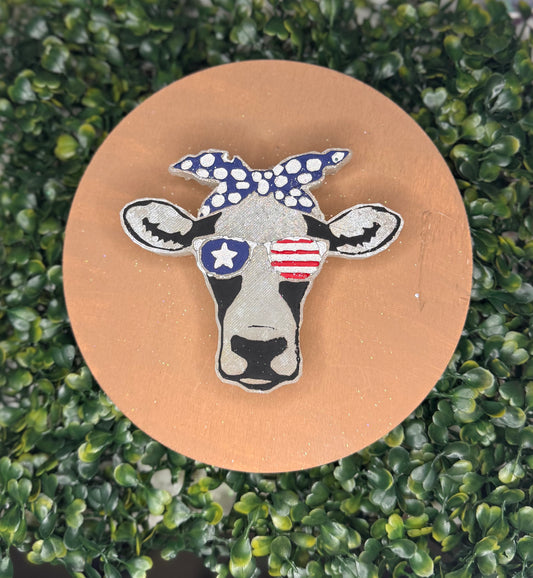 Americana Cow Hanging Freshie