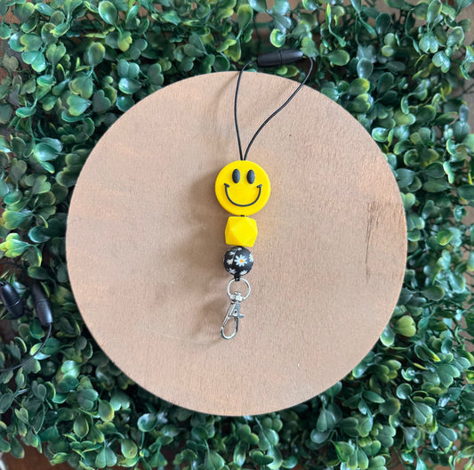 Yellow smiley freshie hanger
