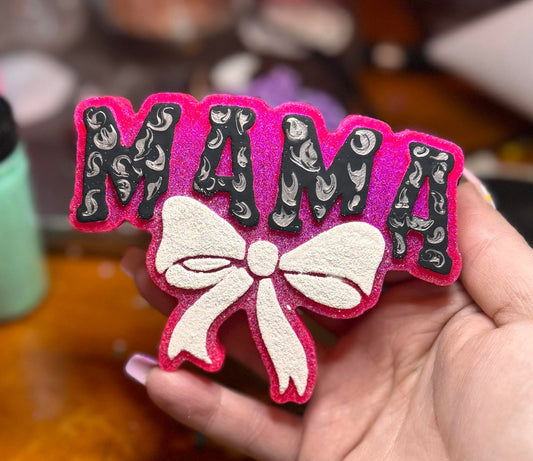 Mama Bow Hanging Freshie White Bow