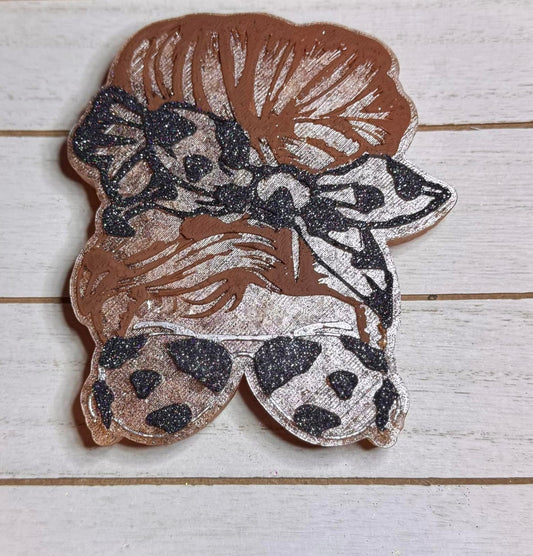 Animal Print Messy Bun Hanging Freshie
