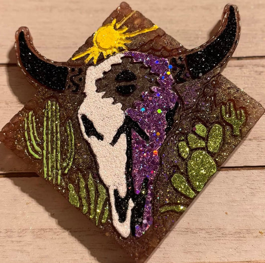 Aztec Bull Desert Scene Hanging Freshie