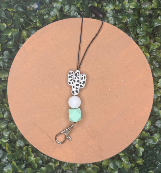 Cow print cactus freshie hanger
